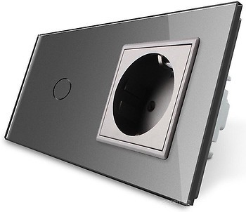 Фото Livolo Розетка з сенсорним вимикачем VL-C701/C7C1EU-PRO-15 з підсвічуванням