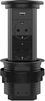 Фото Livolo Розетка двойная + USB (VL-SHS019-FCTC-B)