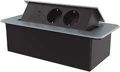 Фото Livolo Розетка потрійна (VL-SHS013-TC-UC45W-BP-G)