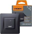 Фото Videx Розетка Binera комп'ютерна (VF-BNCHRUC20-BG/28200)
