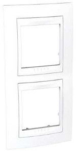 Фото Schneider Рамка Unica MGU6.004V.18 двопостова вертикальна
