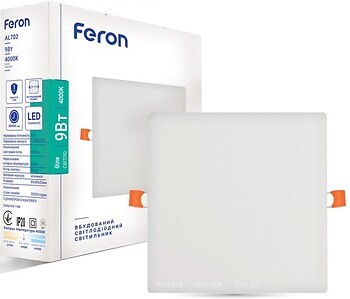 Фото Feron AL702 9W 4000K білий (01904)
