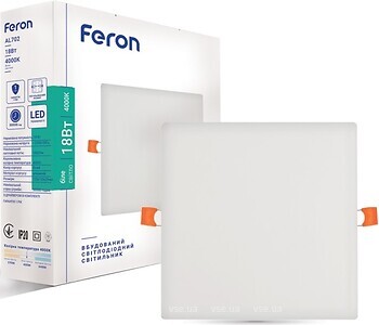 Фото Feron AL702 18W 4000K білий (01905)