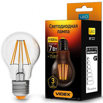 Фото Videx A60f Filament 7W 4100K E27 (VL-A60f-07274/23671)