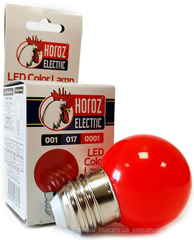 Фото Horoz Electric SMD G45 1W E27 red (001-017-00011)