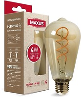 Фото Maxus LED Filament ST64 4W 2200K E27 Vintage (1-LED-7164)