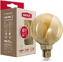 Фото Maxus LED Filament G95 7W 2200K E27 Amber (1-LED-7095)