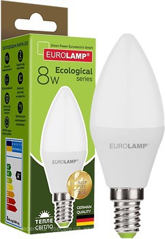 Фото Eurolamp LED EKO Candle 8W 3000K E14 (LED-CL-08143(P))