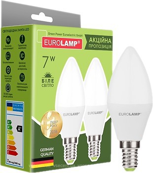 Фото Eurolamp LED EKO C37 7W 4000K E14 Набор 2 шт (MLP-LED-CL-07144(E))
