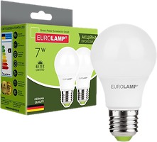 Фото Eurolamp LED EKO A60 7W 4000K E27 Набір 2 шт (MLP-LED-A60-07274(E))