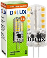 Фото Delux G-4E 3W 3000K 12V G4 (90015786)