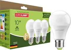 Фото Eurolamp LED A60 10W 3000K E27 Набір 3 шт (MLP-LED-A60-10273(3))