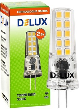 Фото Delux G-4E 2W 3000K 12V G4 (90013162)