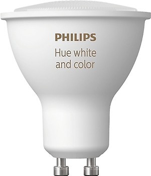 Фото Philips Hue 5.7W GU10 White and Color Ambiance Single Bulb (8718699628659)