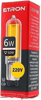 Фото Etron led 6W 220V 4200K G9 (1-ELP-082)