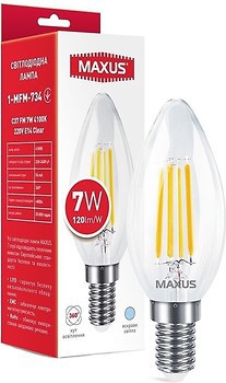 Фото Maxus C37 FM 7W 4100K 220V E14 Clear (1-MFM-734)