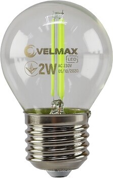 Фото Velmax filament led G45 2W E27 green (21-41-33)
