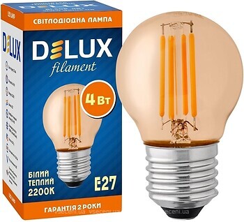 Фото Delux BL50P 4W 2200K E27 amber (90018146)