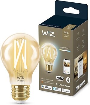 Фото Wiz Filament Smart A60 7W 2000-5000K E27 amber (929003017401/8718699787219)