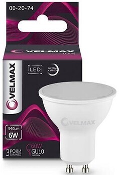 Фото Velmax led MR16 6W 4100K GU10 (21-14-74)