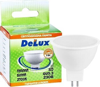 Фото Delux JCDR 220V 5W 2700K GU5.3 (90020567)