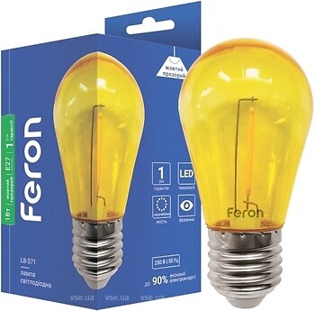 Фото Feron LB-371 1W E27 Yellow (7665)