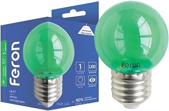 Фото Feron LB-37 1W E27 Green (01898/7663)