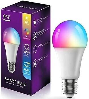 Фото EpiK RGB Smart Bulb Light with Bluetooth E27 9W Набір 2 шт