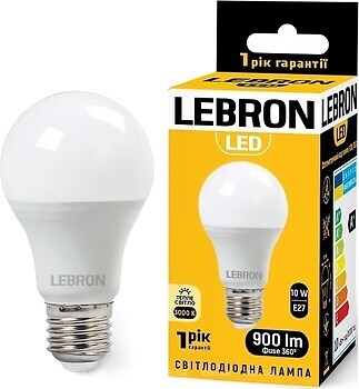 Фото Lebron L-A60 10W E27 3000K (11-11-31)