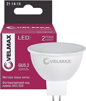 Фото Velmax V-MR16 4W GU5.3 4100K (21-14-14)