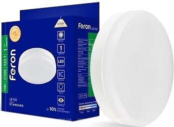 Фото Feron LB-153 10W GX53 6500K (80597/8506)