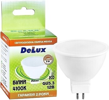 Фото Delux MR16A 5W 4100K GU5.3 (90021252)
