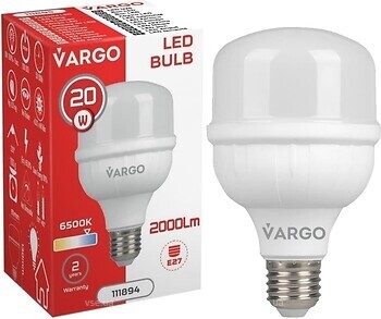 Фото Vargo 20W E27 6500K (111894)