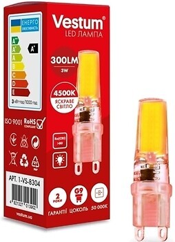Фото Vestum COB G9 3W 4500K 220V (1-VS-8304)