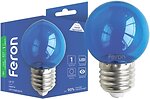 Фото Feron LB-37 1W E27 Blue (01897/7664)