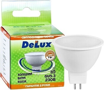Фото Delux JCDR 220V 7W 6000K GU5.3 Набор 3 шт (90019894)