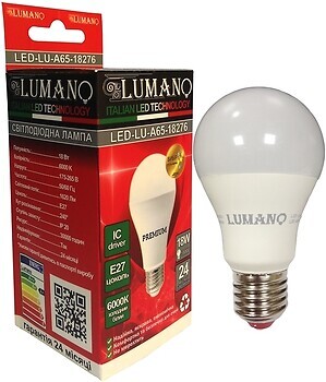 Фото Lumano Led A65 18W E27 6000K 1620Lm (000017688)