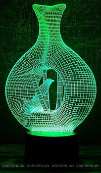 Фото 3D Toys Lamp Птиця в клітці