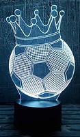 Фото 3D Toys Lamp Футбольный мяч с короной