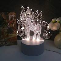 Фото VHG T2 3D LED Принцеса єдиноріг White