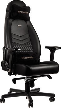 Фото Noblechairs Icon Real Leather Black (NBL-ICN-RL-BLA/GAGC-090)