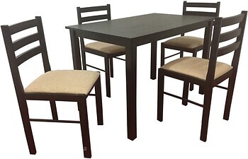 Фото Еверест (Omni Home) Обідній стіл + 4 стільця Брауні