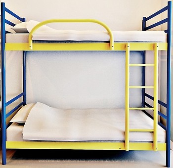 Фото Азимут Двоярусне металеве ліжко з ламелями 80x190