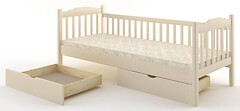 Фото Mebigrand Карина 80x200 с ящиками и задним бортиком