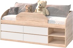 Фото Майстер Форм Брайт 80x200 з обмежувачем і 4 ящиками