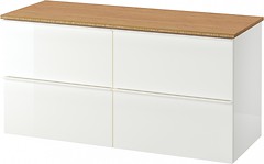 Фото IKEA Godmorgon/Tolken білий/бамбук (192.956.05)