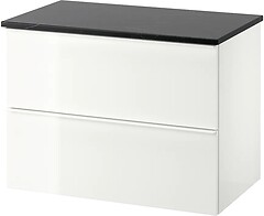 Фото IKEA Godmorgon/Tolken білий глянець/чорний (194.824.85)