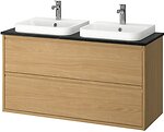 Фото IKEA Angsjon/Backsjon дуб/чорний (395.216.31)