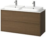Фото IKEA Angsjon/Backsjon коричневий дуб/білий (695.140.97)