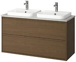 Фото IKEA Angsjon/Backsjon коричневий дуб/сірий (795.278.29)
